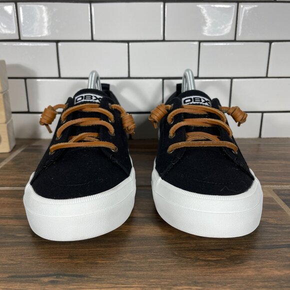 Sperry x Netflix Crest Vibe Womens 9.5 Shoes Black Outer Banks Slip On Sneaker - Picture 2 of 12